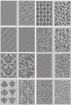 CHGCRAFT 16 Sheets Artistic Flowers Clay Texture Mat Geometric Pattern Polymer Clay Texture Sheets DIY Tools for Pottery Earring Jewelry Making Stamp Engraving Machines, 4x2.6inch