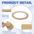 MECCANIXITY Masking Tape 0.2 Inch x 21 Yard Painter's Tape Brown Paint Tapes for DIY Crafts Arts Drawing Decoration Labeling Car Painting Artist Teachers, Pack of 6
