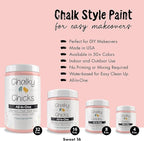 Chalky Chicks All-in-One Chalk Paint for Furniture or Cabinet - 8 Fl Oz - Matte Finish Sweet 16 (Pink) for Metal, Wood Furniture Paint - No Sanding All-in-One for Home Decor & Crafts, USA Made