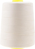 Mandala Crafts 4 Pack of Serger Threads Cones Spools - 20S/2 24000 Yards Polyester Ivory Threads for Sergers Machine and Overlock Quilting Sewing Machine