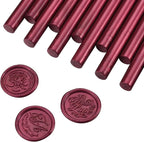 Yoption 15 Pieces Fuchsia Glue Gun Sealing Wax Sticks for Wax Seal Stamp, Great for Wedding Invitations, Envelopes, Cards, Christmas Gift Ideas, Wine Packages (Fuchsia)