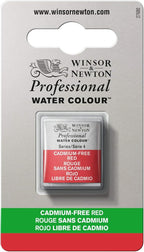 Winsor & Newton Professional Water Colour Paint, Half Pan, Cadmium-Free Red