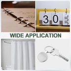 PATIKIL 3" x 3.2" Loose Leaf Binder Rings, 30 Pcs Metal Book Rings Nickel Keychain Ring for Paper Index Cards Flash Card Notebook Rings Office Home Book Binder, Silver Tone