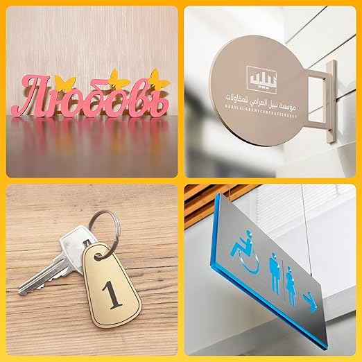 Laser Engraving Blank ABS Double Color Plastic Sheet, 11.8x6.49x0.05 inch Materials Double Color Plastic Sheet for Interior Signs, Badges, DIY Carving Pack of 12 (12 Color)