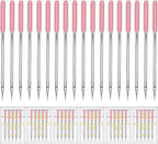 HONEYSEW 30 Pieces Sewing Machine Needles HAX1 130/705H Universal Regular Point Flat Shank Sewing Needle Compatible with Singer, Brother,Janome,Pfaff and Other Brand (Rose Gold Size 20-30PCS)