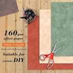 6x6 Inch Colorful Scrapbook Paper Pad- 24 Sheets Double Sided for Journaling DIY Cards Decor Gifts Crafts Wrapping Decorative Collage Folded Materials Photo Album