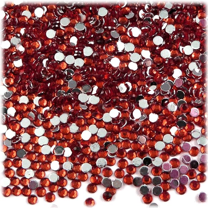 The Crafts Outlet 5-PK Set (7,200-Piece), Round 3mm Rhinestones, Flatback, Purple Tones