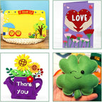 24 Pcs Felt Fabric Sheets, 8 Inch X 12 Inch St. Patrick's Day Green Craft Felt 1mm Thick A4 Stiff Felt Sheets for DIY Supplies(Green Series)