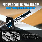 25 Pack 9 inch Reciprocating Saw Blades Set,18 TPI High Carbon Saw Blades, Metal Saw Blades with Organizer Case (25, 18TPI/225mm)
