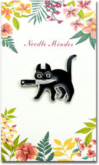 Black Cat Magnetic Needle Minder for Cross Stitch – Strong Needlepoint Holder, Embroidery Sewing Magnet – Secure & Decorative Needle Minders for Stitching & Crafting (Cat)