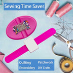 Hilltian 2 Pieces Magnetic Pin Cushion, Magnetic Pin Holder with Pin Cushion Wristband for Sewing, Pink