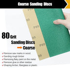 80 Grit Sandpaper, Sandpaper Assortment Sandpaper for Wood Metal Furniture Hand Sander Sand Paper Set Sandpaper Sheets Cut for Use 9" x 11"/12 Sheets