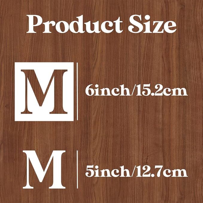 Wooden Letter Stencils - 6 Inch Alphabet & Number Stencils for Painting on Wood, Wall, Door, Porch