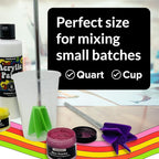 Art Resin Mixer Drill Attachment, Epoxy and Paint Stirrers for Drill, Mud Mixer for Quart or Gallon, Mini Drill Mixer Paddle for Crafting and Mixing Tools