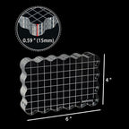 Sanfurney 1 Piece Acrylic Stamp Block, 15mm Thick, Clear Stamping Tool with Grid Lines Decorative Stamp Block for Scrapbooking Crafts Card Making