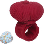 HARFINGTON Wrist Pin Cushions, Sewing Needle Pin Cushion Adjustable Strap with Elastic Strap Finger Ring Pincushions Fit All Wrist Sizes for Sewing Quilting Needlework DIY Crafts, Red/Blue