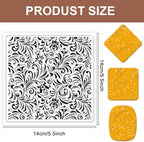 CHGCRAFT Polymer Clay Texture Sheets Fujiman Background Silicone Texture Stamp Clay Pad for Making Earrings Jewelry, 5.5x5.5inch
