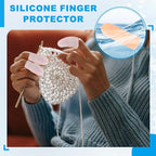PATIKIL Gel Finger Cots 1.6"x0.79", 20 Pcs Silicone Finger Protector Support Finger Sleeve Cushions Thumb Protector Covers Fingertip Caps Gloves for Finger Cracking, Beige