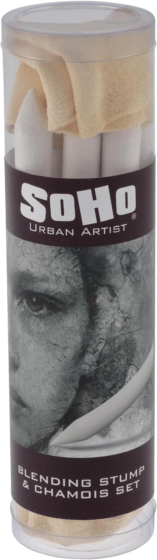 SoHo Urban Artist Blending Stumps & Chamois Tube – 8-Piece Set for Sketching, Shading & Blending