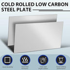 4 Pcs 16 Gauge 12 x 6 Inch Metal Steel Sheet Steel Plate Mild Carbon Cold Rolled Square Weldable Metal Panels for Outside Industrial DIY Use Projects Weld Accessories