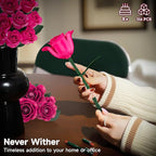 12 Everlasting Roses Bouquet Building Set, Gothic-Style Botanical Diary Series, Includes Heart-Shaped Gift Box Base, The Best Gifts for Your Wife and Family on Birthdays and Holidays (516 PCS)