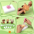 Yizzvb Needle Felting Kit, Highland Cow Needle Felt Beginner Kits with Instruction, Wool, Felting Needles, Felting Pad, Wool Felting Kit for Beginners Home Decoration