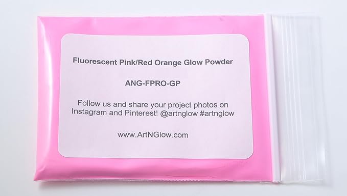 Glow in The Dark Pigment Powder - Neutral and Fluorescent Color for Art Painting, Fine Art, Nail Art Paint, and DIY Crafts - Non-Toxic, Long Lasting - Fluorescent Pink -(120 Grams/4 Ounces)