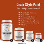 Chalky Chicks All-in-One Chalk Paint for Furniture or Cabinet - 8 Fl Oz - Matte Finish Pumpkin Pie Orange for Metal, Wood Furniture Paint - No Sanding All-in-One for Home Decor & Crafts, USA Made