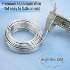 3mm Craft Wire for Sculpting, 52 Ft Aluminum Bendable Thick Metal for Bonsai Trees, Floral Armature, Weaving, Wrapping, Clay Models, Dolls, DIY Jewelry Making (9 Gauge Thickness)