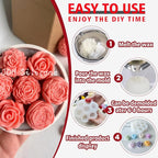 7 Sets Flower Candle molds,3D Valentin e's Day Mold for Candle Making for Candle Soap Making,Handmade Cake Dessert Decoration Chocolate Cupcake Candy Ice Mold,Resin Concrete Art Crafts Accessories