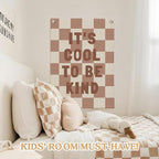 Kids Room Decor,It's Cool to Be Kind Banner for Classroom,Baby Nursery Decor Wall Hanging Flag for Bedroom Playroom Classroom Kids Rroom 18x25 Inch(Pink)