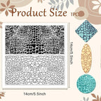 CHGCRAFT Leather Cracks Polymer Clay Texture Sheets Alligator Leather Flaw Silicone Texture Stamp Clay Modeling Pattern Pad Texture Sheets for Polymer Clay Making Earrings Jewelry