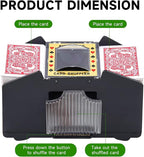 Unniweei Automatic Card Shuffler, Battery-Operated Electric Shuffler, Casino Card Game for Poker, Home Card Game, UNO, Phase10, Texas Hold'em, Blackjack, Home Party Club Game