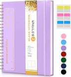 Blank Spiral Notebook Journal 8.5” x 11”, A4 Large Sketch Book for Women Men, 100 GSM Blank Paper Drawing Notebook, Plastic Hardcover Spiral Bound Sketchbook for Sketching Work School Writing, Purple