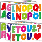 Bemeol 360 Pcs 30 Sheets Bulletin Board Letters 2.5 Inches Alphabet Stickers Self Adhesive Stick on Letters for Poster Board Classroom School Home Decor(Colorful)