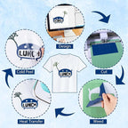 HTVRONT Heat Transfer Vinyl Blue HTV Vinyl - 13 Sheets of Various Blue HTV for Shirts, Turquoise Iron on Vinyl Compatible with Cricut Cutting Machine & Cameo