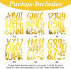 Outus 576 Pieces 8 Sheets Letters Stickers Self Adhesive Vinyl Letter Alphabet Number Stickers Mailbox Numbers Sticker, Decals for Classroom Decor, Sign, Door