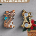 Needle Minder Magnet, Magnetic Needle Minder, Needle Minders Magnetic Cross Stitch Accessories, Magnetic Needle Holder, Life Tree, Butterfly, Cats, Owl, Heart (CAT)