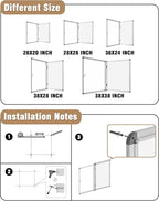 38"x28" Enclosed Bulletin Board, Lockable Weather-Resistant Aluminum Noticeboard for School & Office, Silver Frame w/Magentic Whiteboard