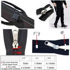 Meikeer 252-Piece Zipper Repair Kit with Replacement Zippers and Pulls, Universal Tools for Luggage, Bags, Jackets, and Outdoor Gear