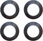 Transun Moo 4 Rolls 1/2 Inch Floral Tapes Florist Wraps for Bouquet Stem and Flowers Making Craft Projects (30 Yards, Black)