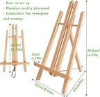 CONDA 8 Pack 16" Tabletop Display Easel, Portable A-Frame Tripod Display Easel for Painting Party & Displaying Canvases, Photos, Display Tripod Holder Stand for Students Kids Beginners