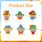 Fennoral 12 Pack Fall Craft for Kids Make You Own Scarecrow Foam Stickers DIY Arts and Crafts for Boys Girls Fall Art Activities Party Supply Autumn Thanksgiving Decoration
