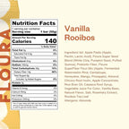 Floura Vanilla Rooibos Fruit-Forward Fiber Bars– High Fiber, Vegan, Gluten & Dairy Free, Low Calorie Healthy Snack Bars with Upcycled Produce for Gut Health [10 Pack]