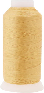 Mandala Crafts Blonde Heavy Duty Thread - 1500 Yds Tex 70 Thread for Sewing Drapery Jeans Leather Hair - Bonded Polyester for Outdoor Marine Upholstery