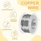uxcell 18 Gauge / 1mm Anodized Aluminum Wire for Jewelry Craft Making, 102 Feet Bendable Flexible Wire for DIY Home Decor Gardening Sculpture, Silver