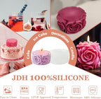 Rose Flower Column Candle Molds Day Cylinder Resin Casting Mold for Candle Making Resin Casting Silicone Mold for DIY Candle Making Polymer Clay Craft Plaster
