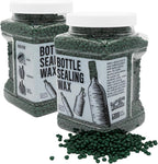 Blended Waxes, Inc. Bottle Sealing Wax, Pastille Wax Seal Beads For Wine, Beer, and Liquor Bottle Sealing, Seals Between 25-30 Bottles, 1 lb, Green