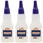 FIX & FUSION Ca Super Glue (1.77 Oz), Fast Adhesive/Cyanoacrylate Glue for Woodworking, Plastic, Rubber, Granite, DIY & Industrial, (3 Pack)