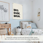Boys Room Decor,Playroom Wall Decor, Bro Dude Bruh Wall Hanging Pennant Flag Banner Decor for Nursery Classroom Playroom Kids Room, Playroom Essentials